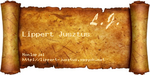 Lippert Jusztus névjegykártya